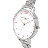 Olivia Burton Silver Stainless Steel Dress Watch
